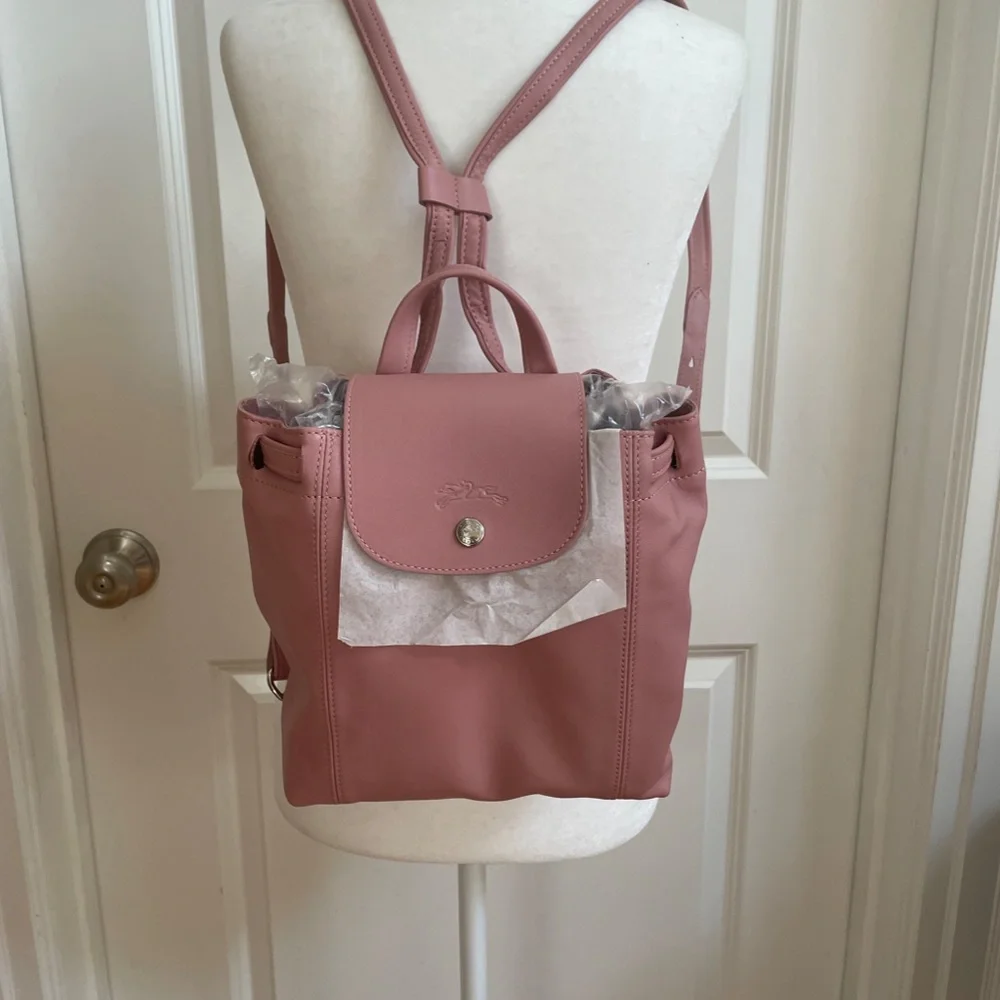 Extra Small Le Pliage Leather Backpack from LONGCHAMP - Picture 2 of 5